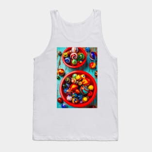 Red Bowls Of Marbles Tank Top